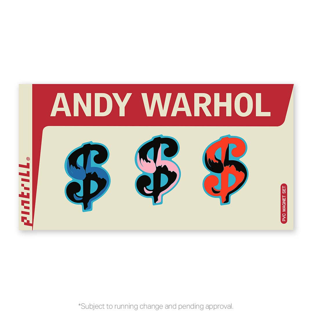 Warhol Dollar Sign PVC Magnet Set