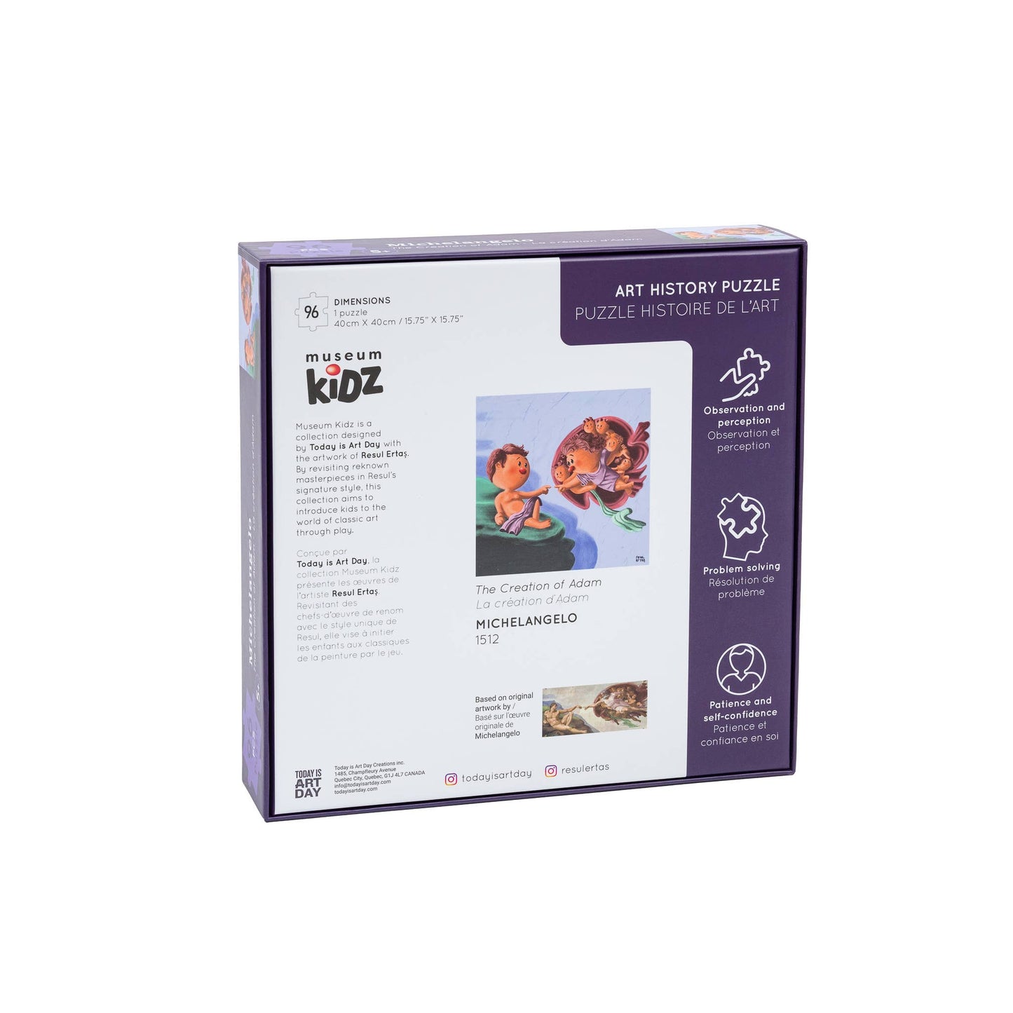 Puzzle - Michelangelo - Creation Adam - 96 pcs - Museum Kidz
