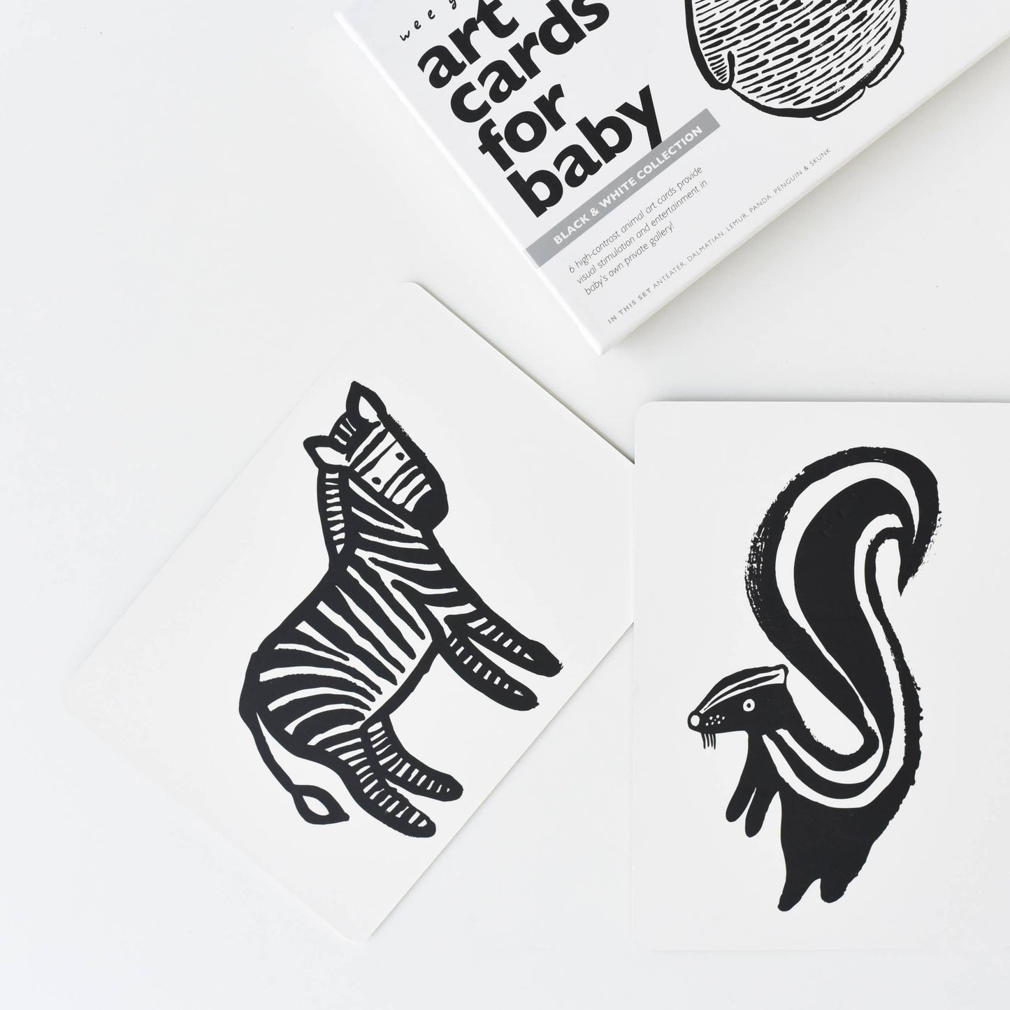 Art Cards for Baby - Black and White Animals