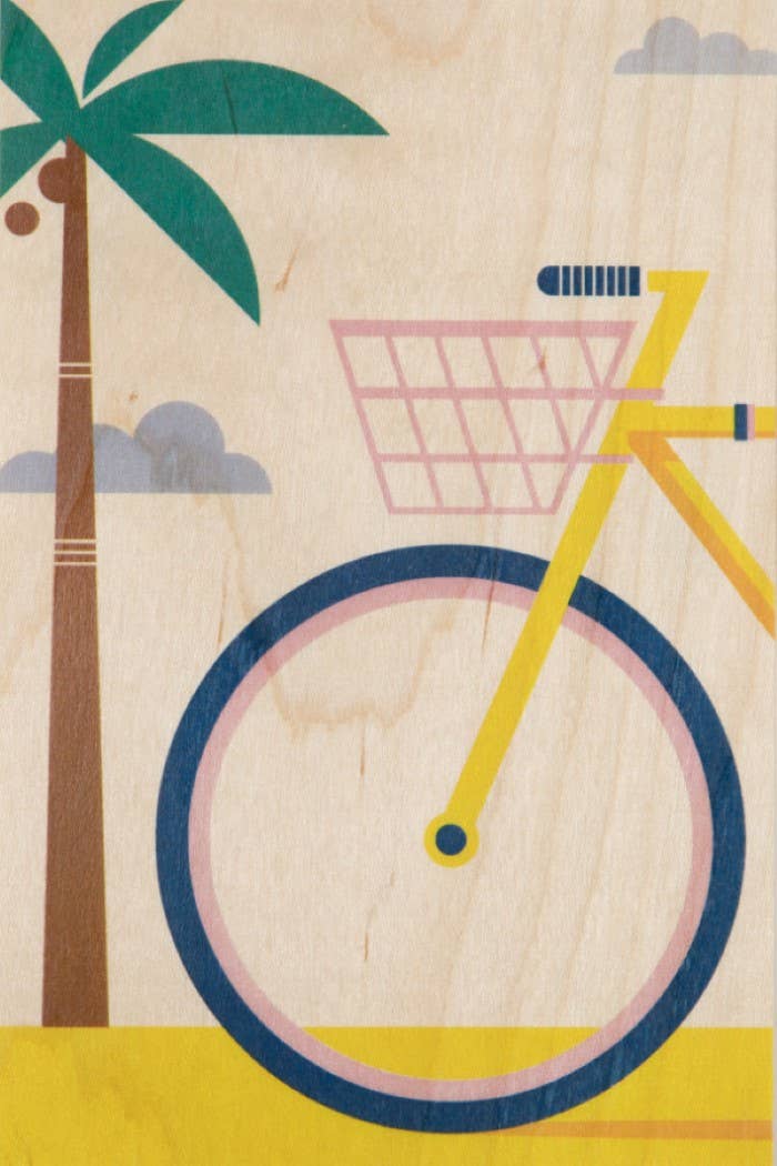Wood Postcard Miami Miabike