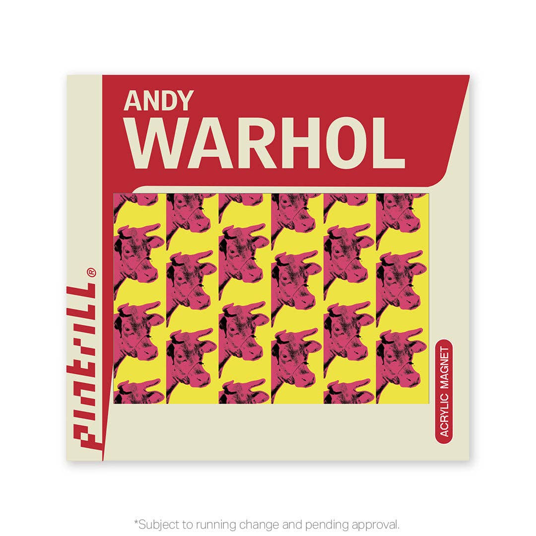 Warhol Cows Print Acrylic Magnet