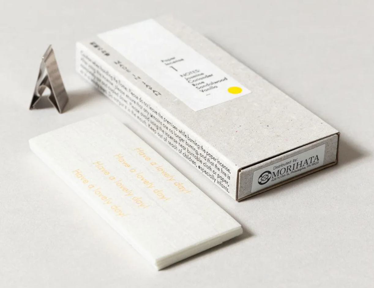 Washi Paper Incense Strips, Floral Warmth #1