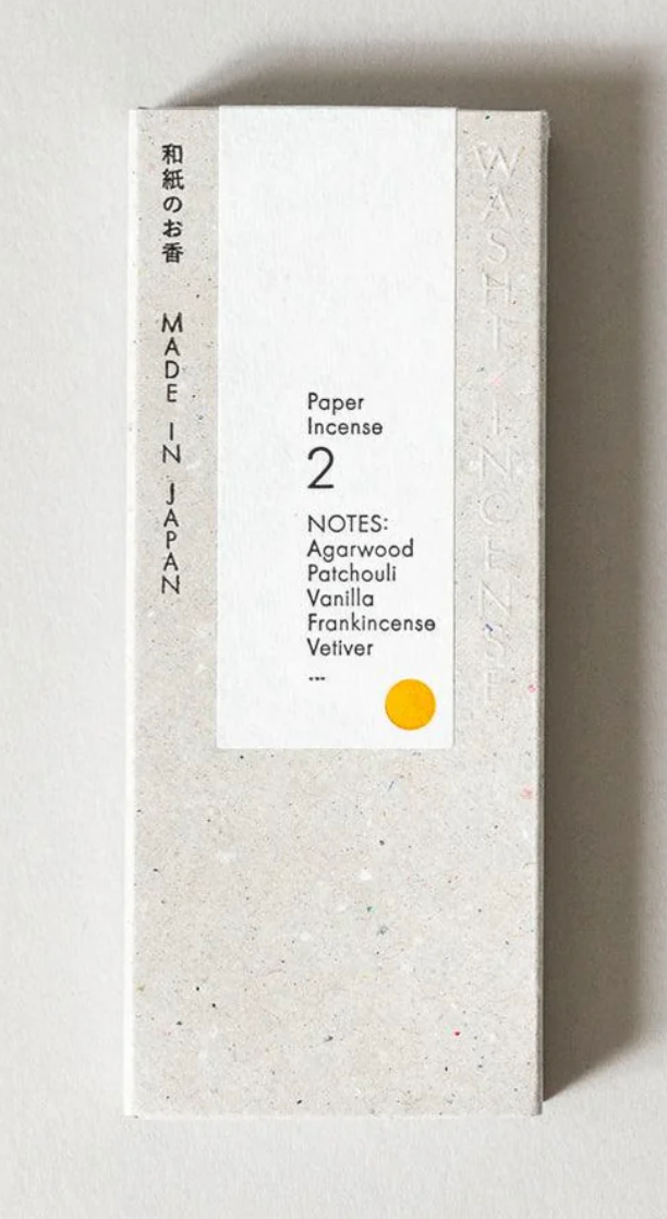 Washi Paper Incense Strips, Elegant Agarwood #2