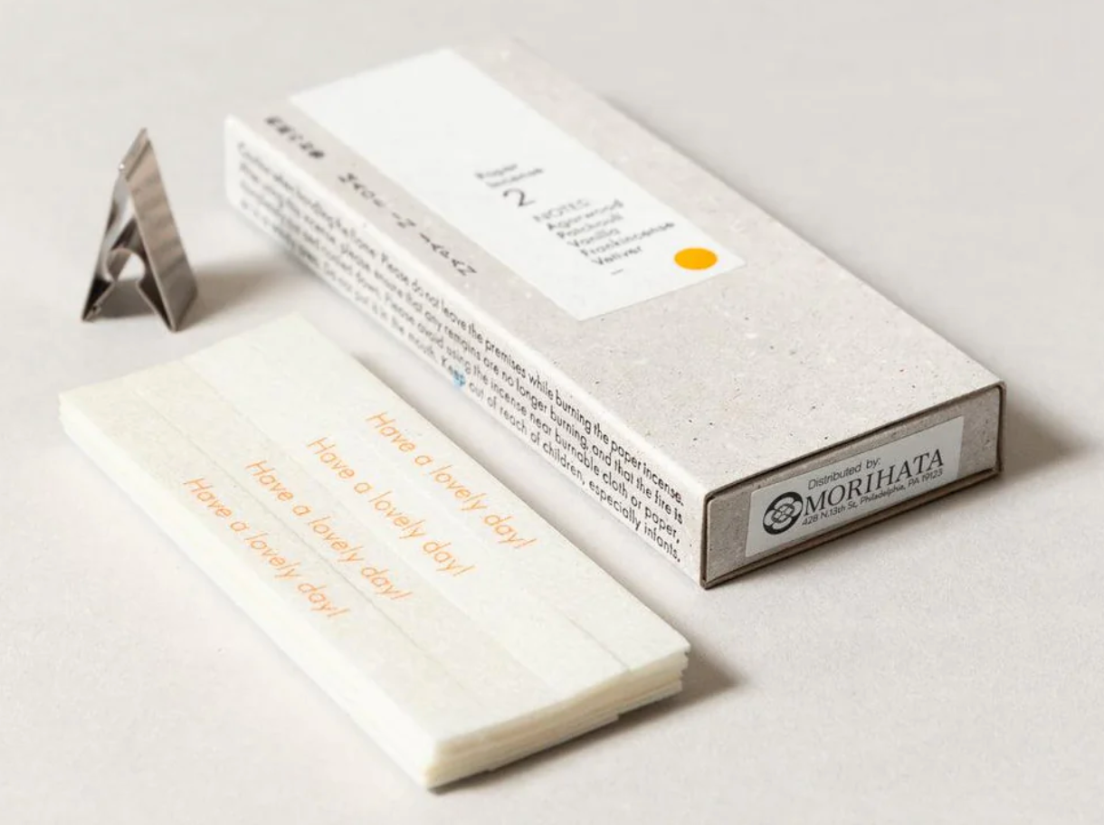 Washi Paper Incense Strips, Elegant Agarwood #2