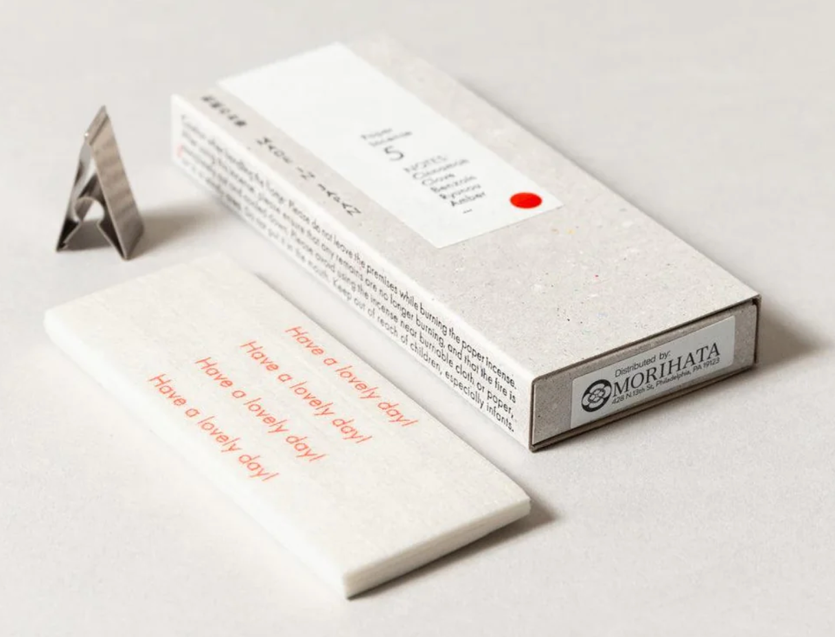 Washi Paper Incense Strips, Smoky Comfort #5