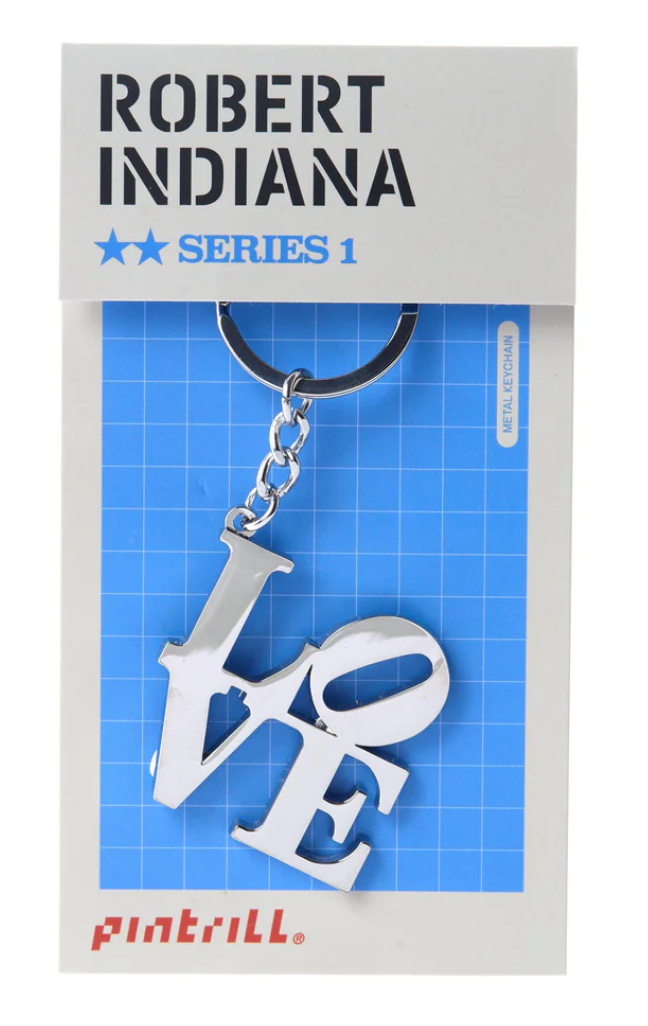 PINTRILL - ROBERT INDIANA - Love Keychain- Silver