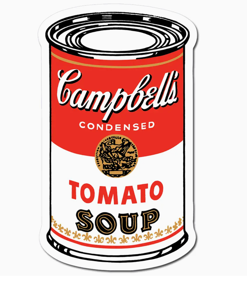 Large Campbell’s Soup Can by Andy Warhol - Die-Cut Sticker
