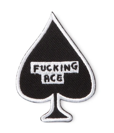 F*cking Ace Iron-On Patch x David Shrigley
