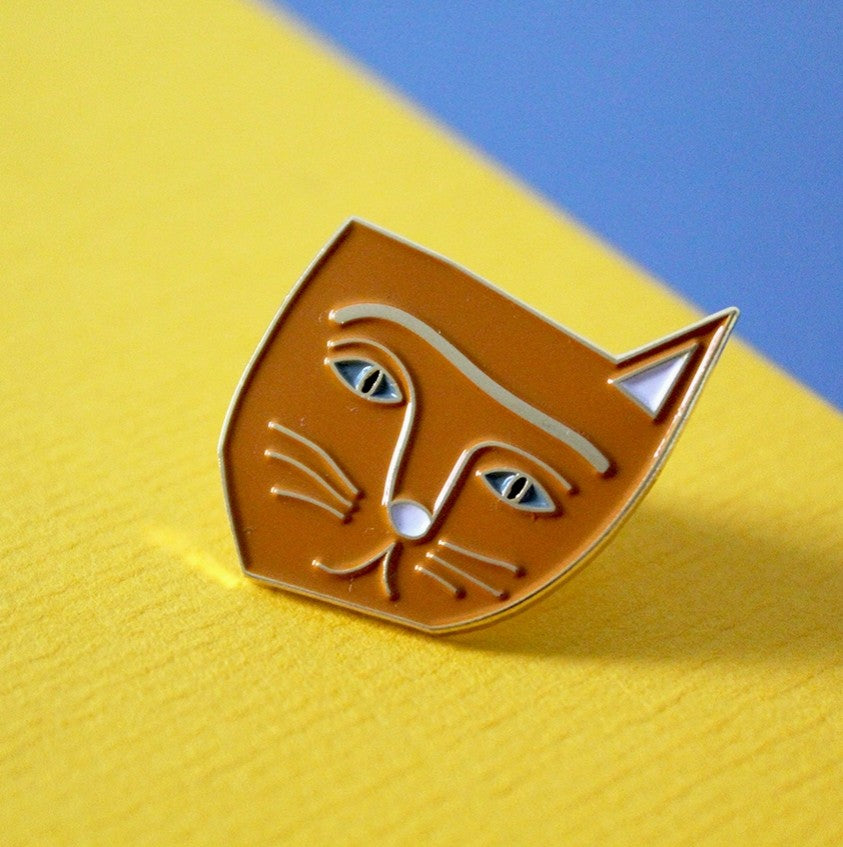 Vincat Van Gogh Cat Artist Pin