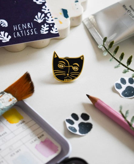 Henri Catisse Cat Artist Pin