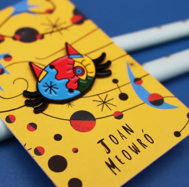 Joan Meowro Cat Artist Pin