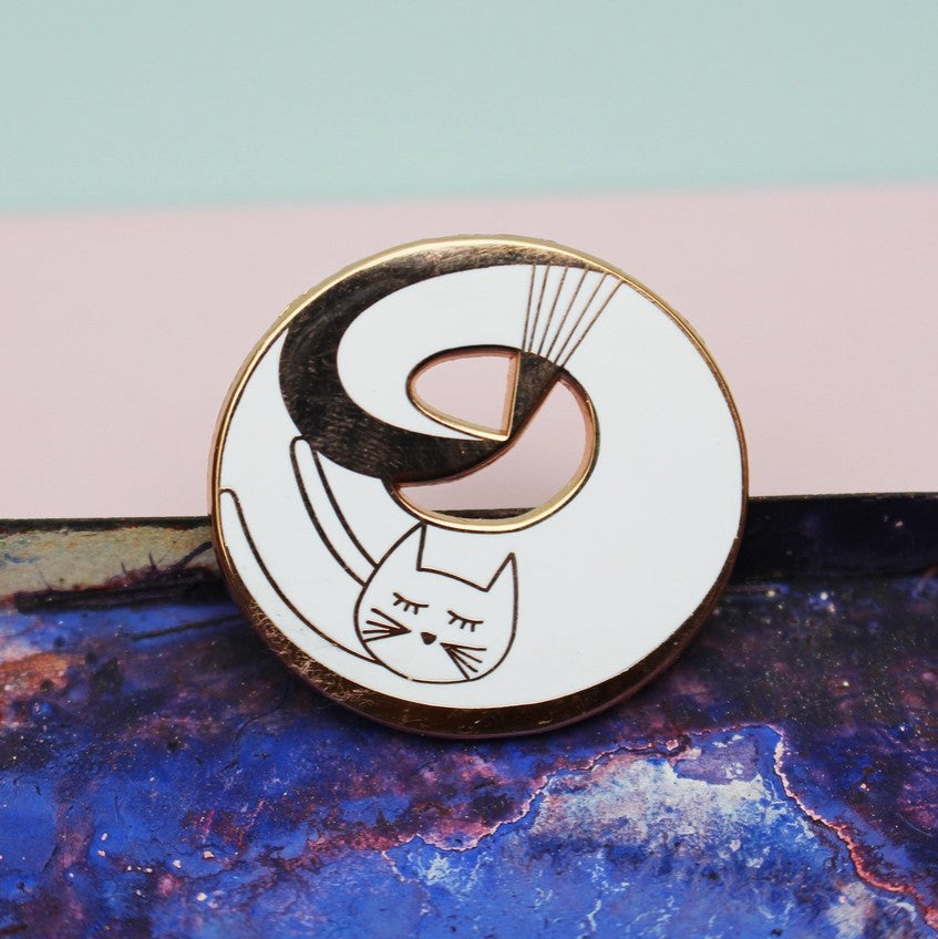 Barbara Catworth Cat Artist Pin