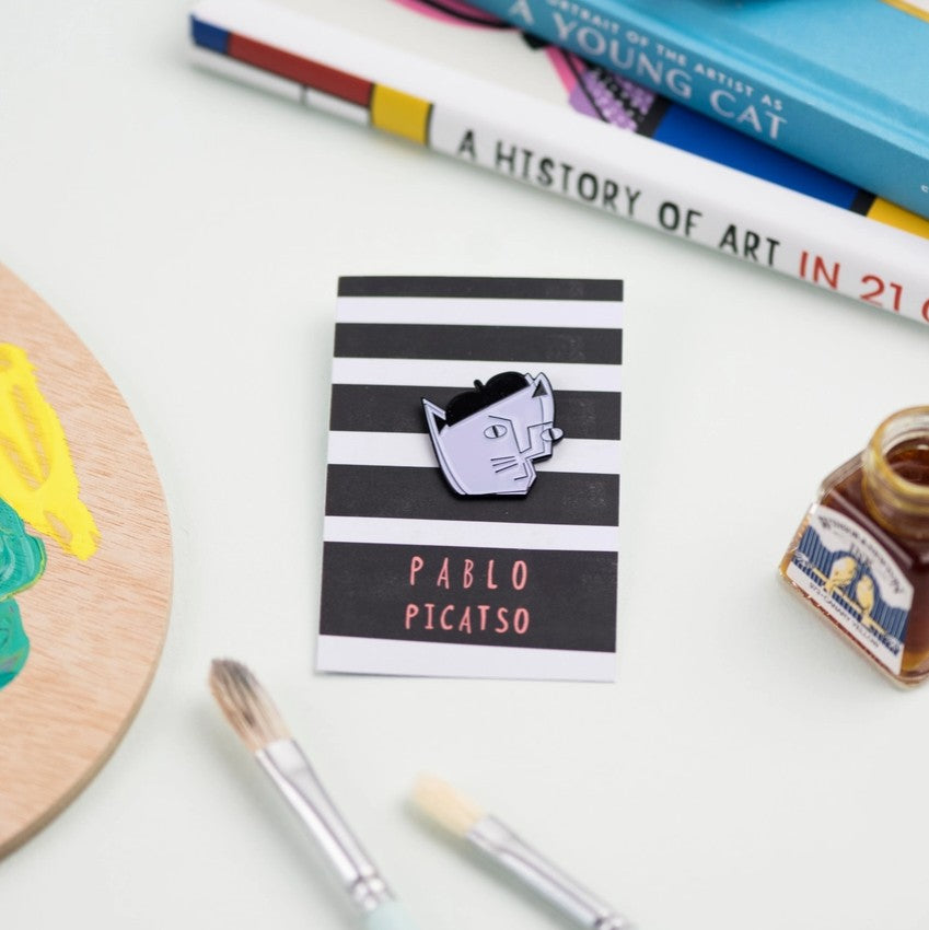 Pablo Picatso Cat Artist Pin
