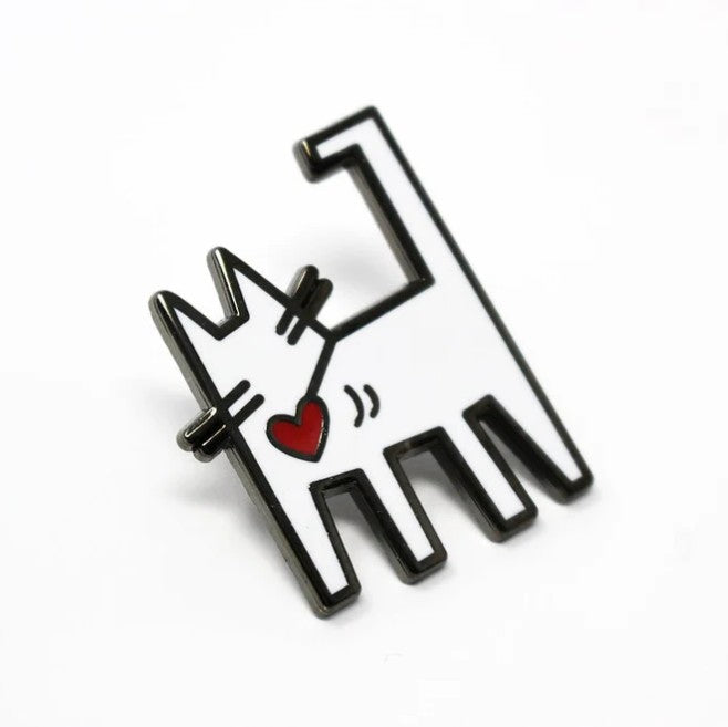 Keith Hairball Cat Artist Pin