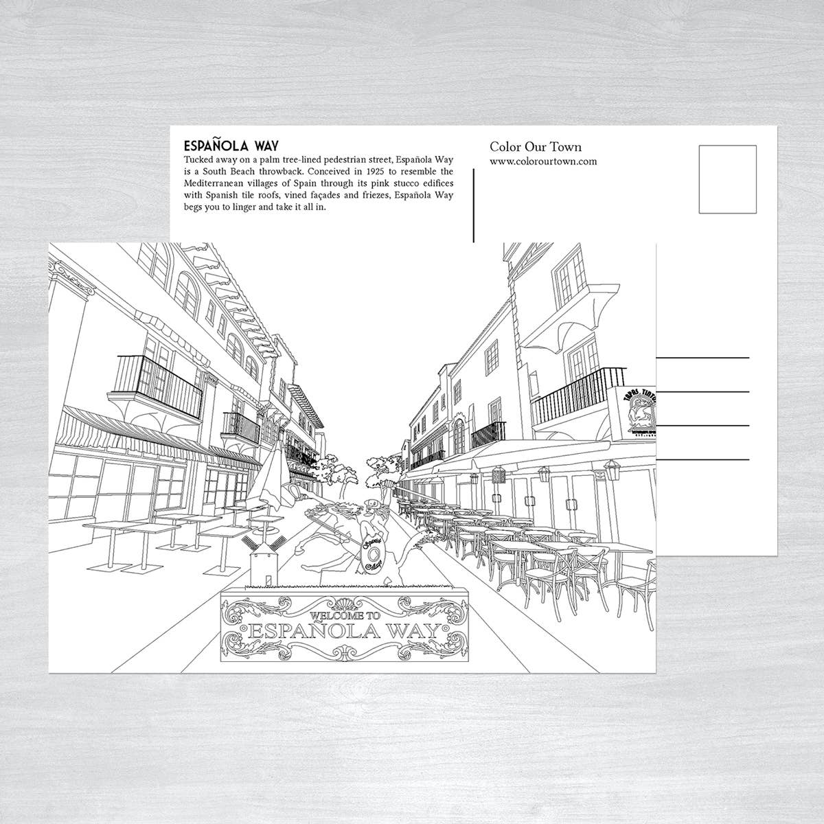 Miami Coloring Postcards - Set of 10 unique designs