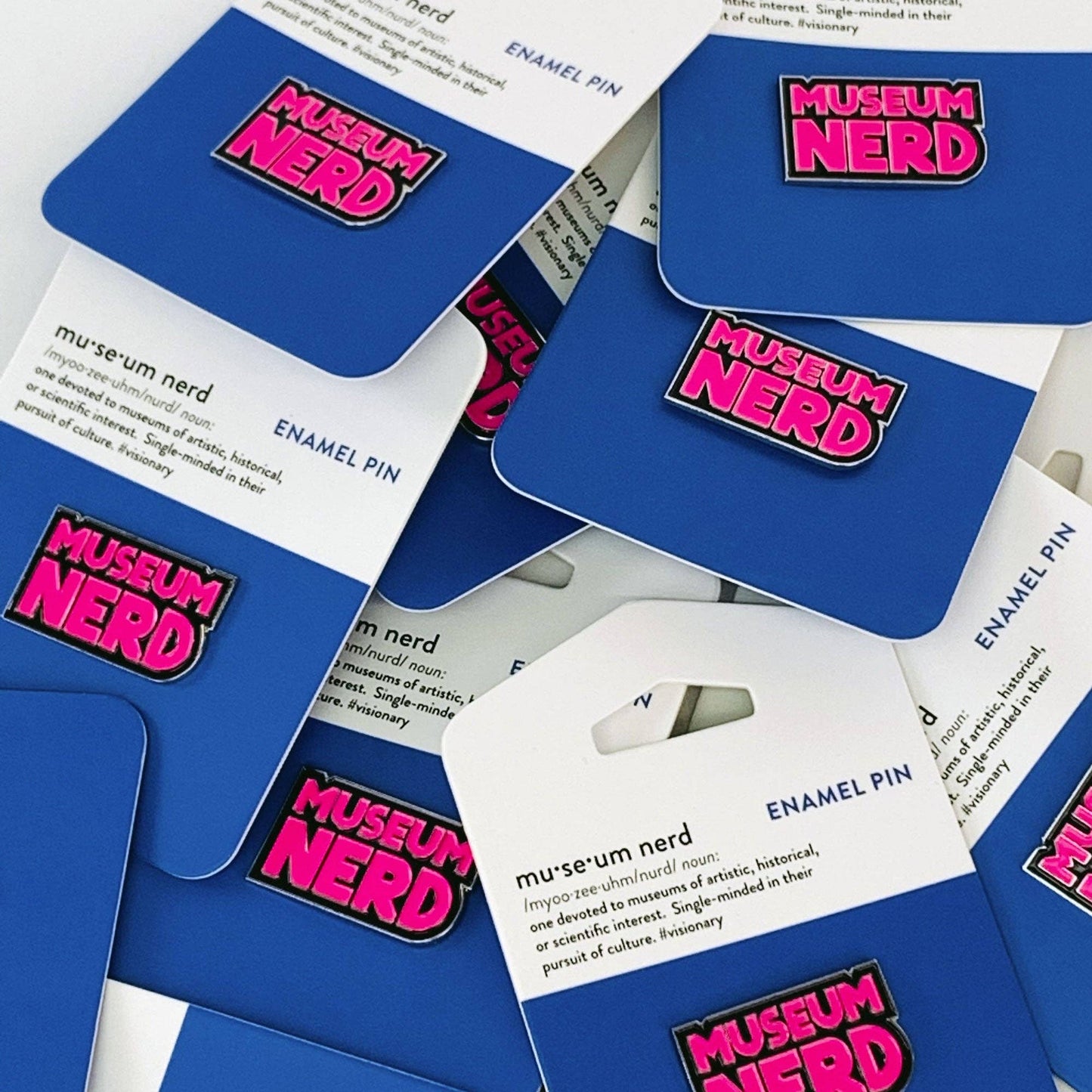 Museum Nerd Classic Hot Pink Enamel Pin