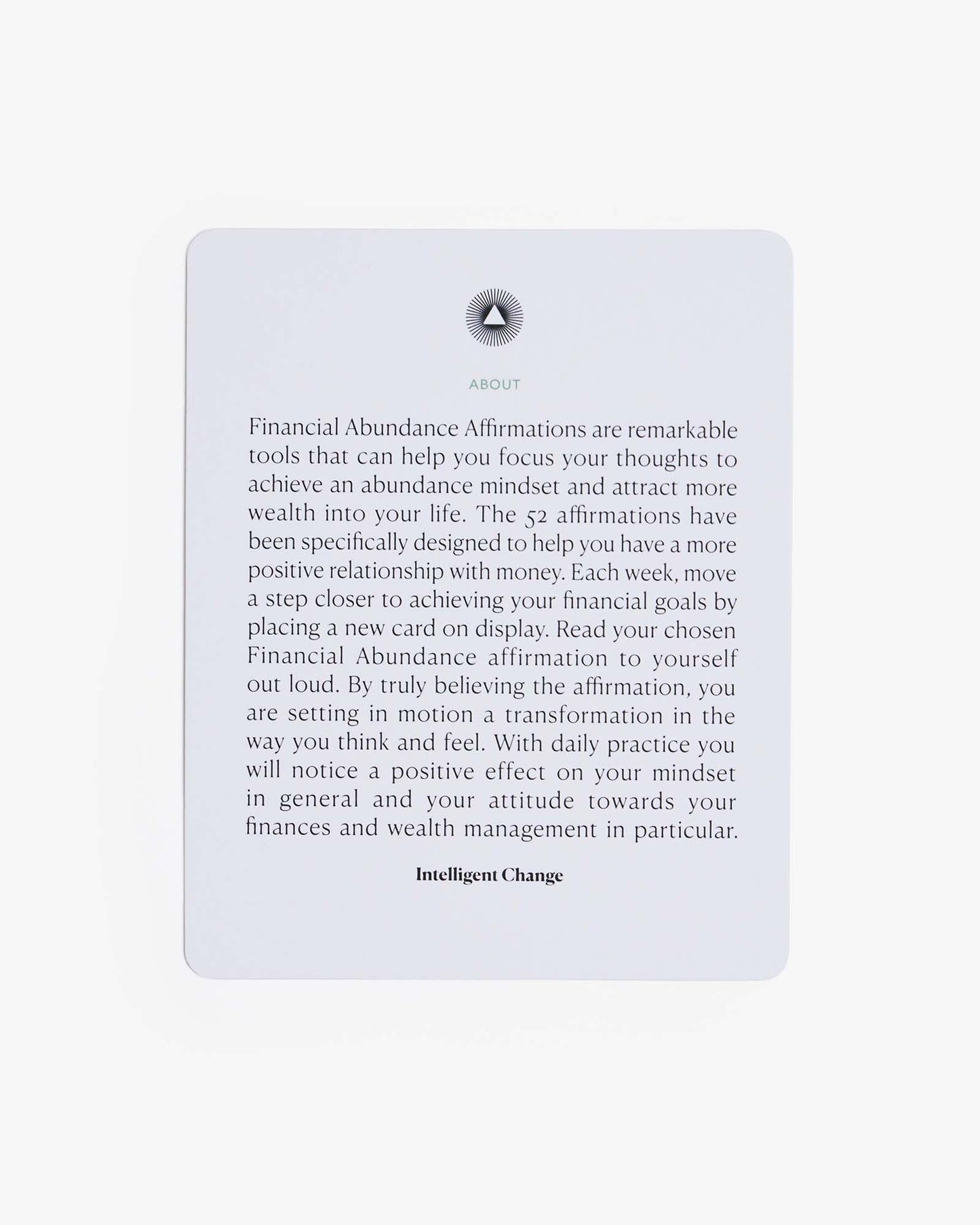 Mindful Affirmations Financial Abundance, Display Cards Gift