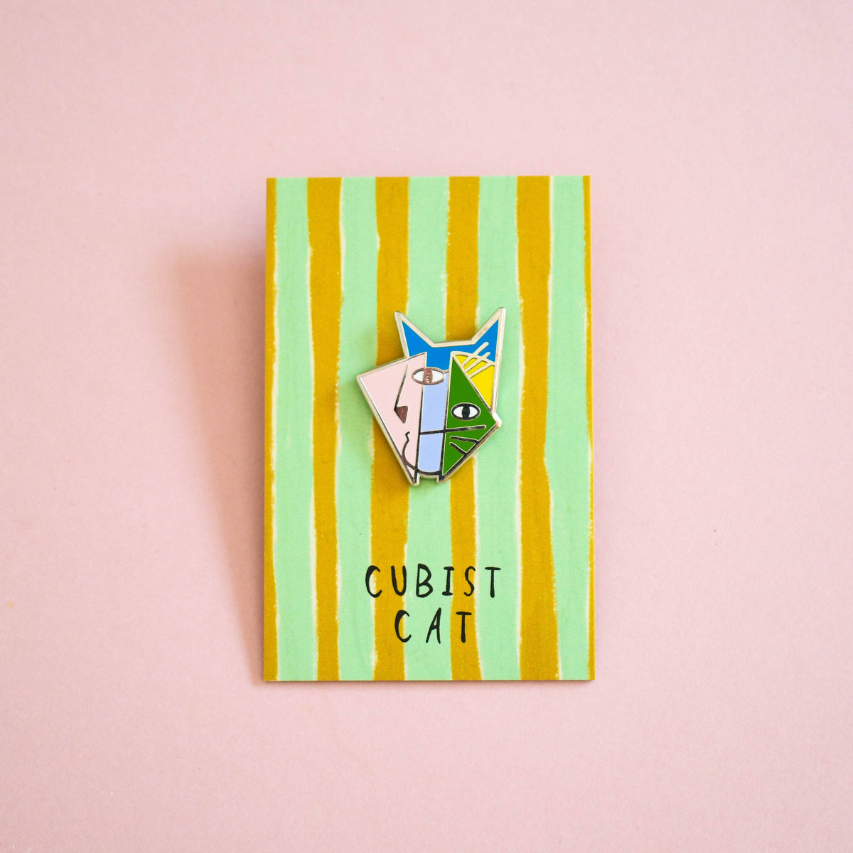 Cubist Cat Art Meowment Pin