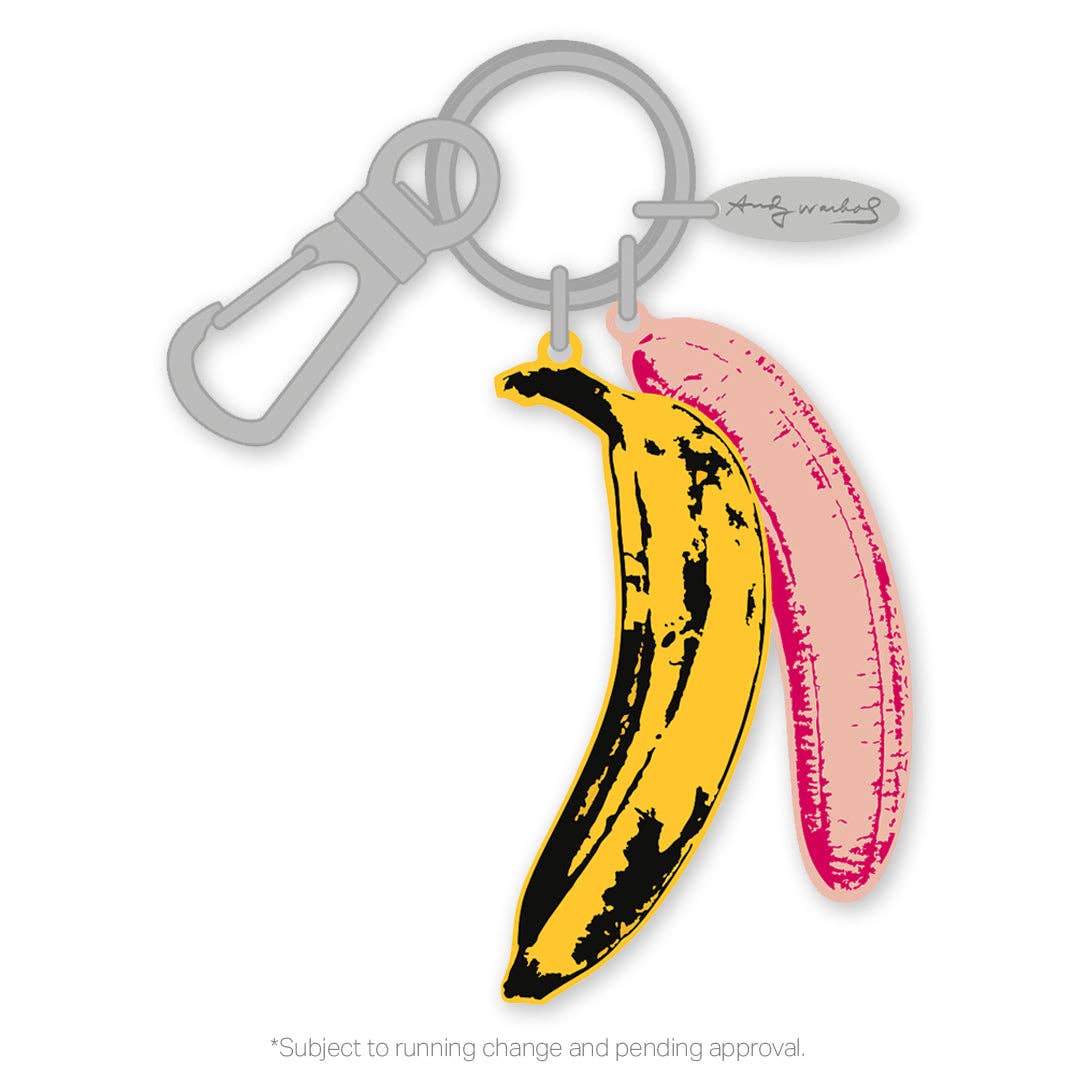 Bananas Acrylic Keyclip - Warhol Keychain