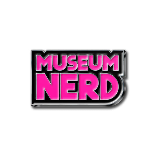 Museum Nerd Classic Hot Pink Enamel Pin