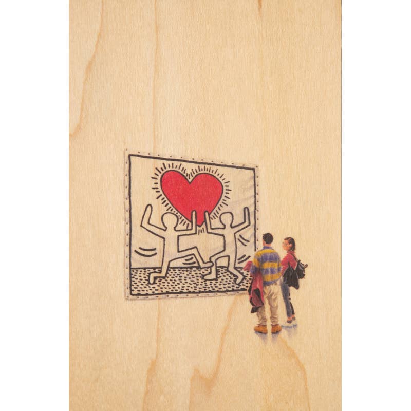 Wood Postcard Leisure Keith Haring