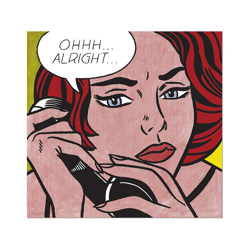 Ohhh... Alright... by Roy Lichtenstein - Die-Cut Sticker