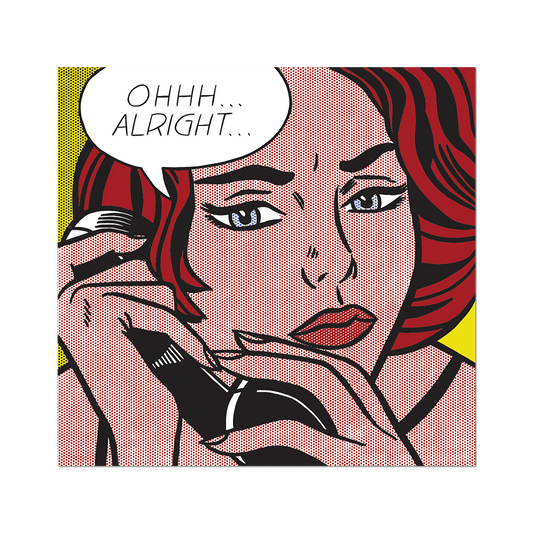 Ohhh... Alright... by Roy Lichtenstein - Die-Cut Sticker