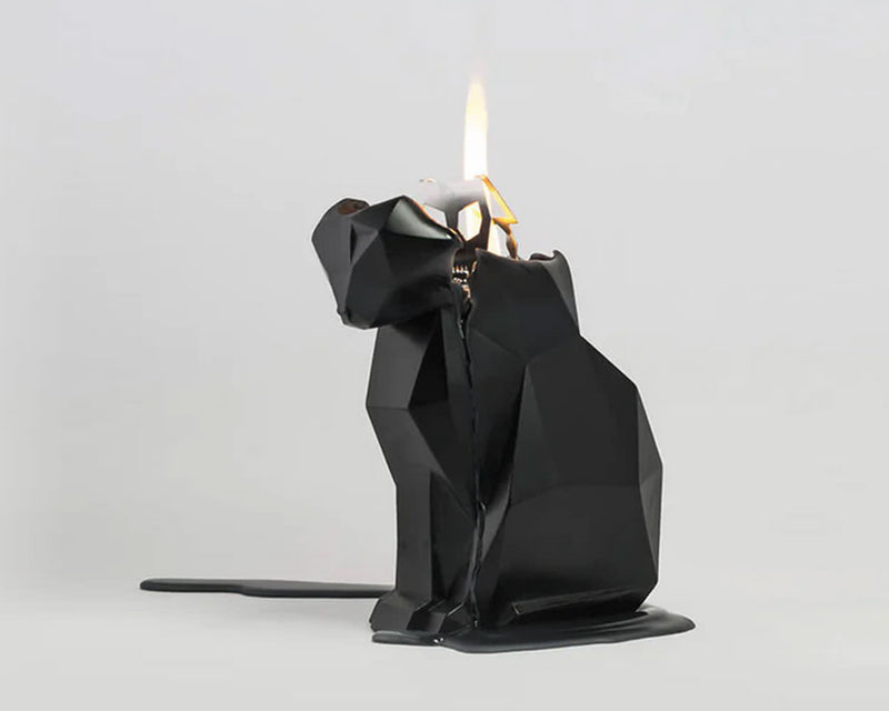 pyropet kisa cat candle - black