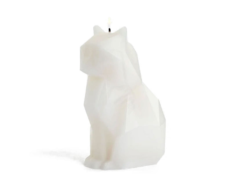 pyropet kisa cat candle - white