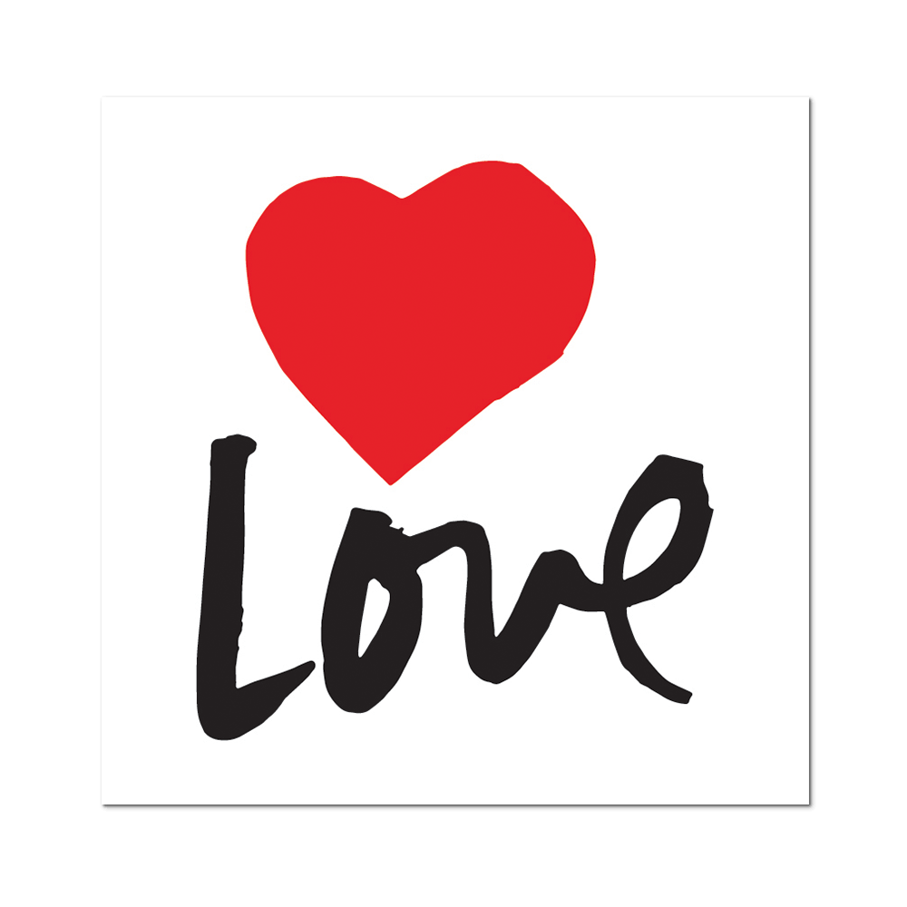 Love by Corita Kent (Valentines) - Die-Cut Sticker