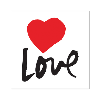 Love by Corita Kent (Valentines) - Die-Cut Sticker