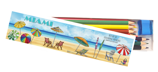 Miami Coloring Pencil Box Set