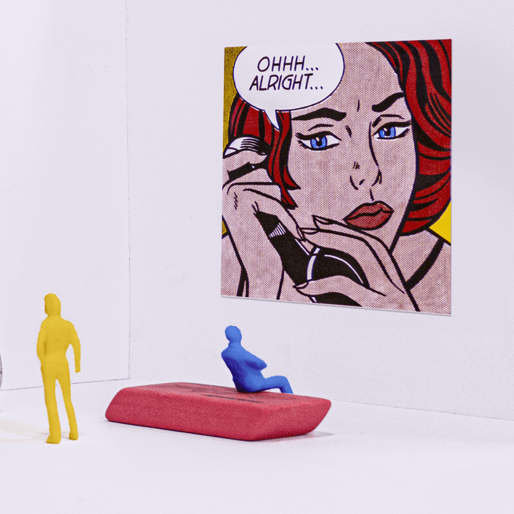 Ohhh... Alright... by Roy Lichtenstein - Die-Cut Sticker