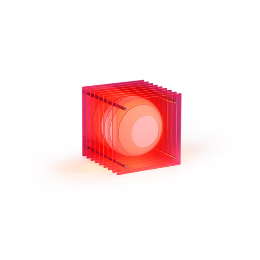 Lớp small square in electric pink acrylic