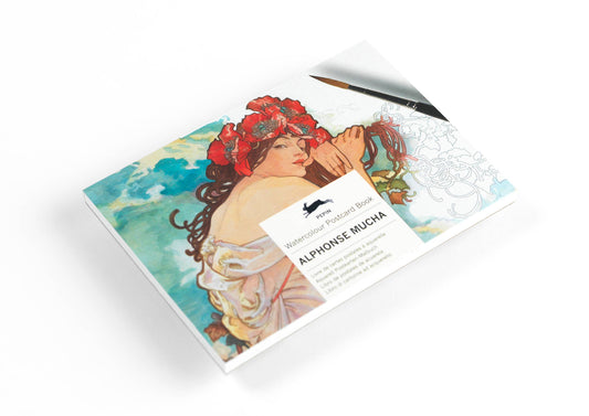 Alphonse Mucha Watercolour Postcard Book