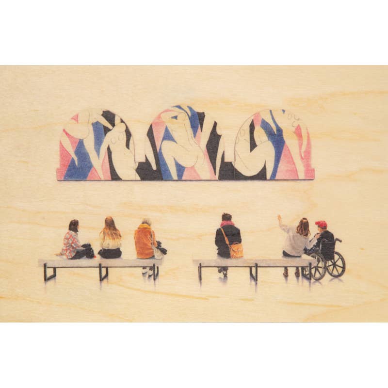 Wood Postcard People at Museum Matisse la Danse
