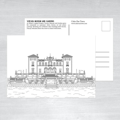 Miami Coloring Postcards - Set of 10 unique designs