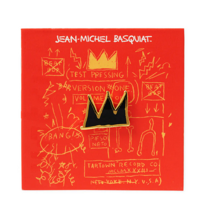 PINTRILL-JEAN-MICHEL BASQUIAT - Crown Pin - Black And Gold