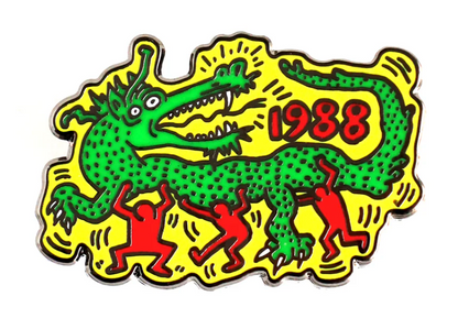 PINTRILL KEITH HARING - Year of the Dragon- 1988 Dragon Pin