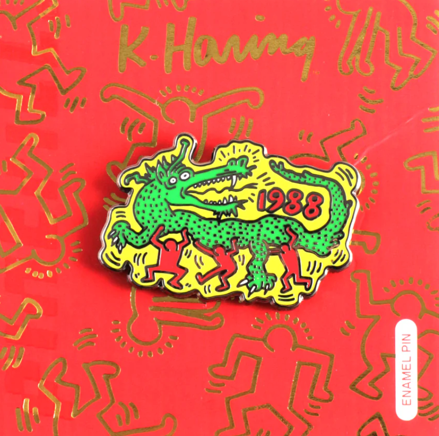 PINTRILL KEITH HARING - Year of the Dragon- 1988 Dragon Pin