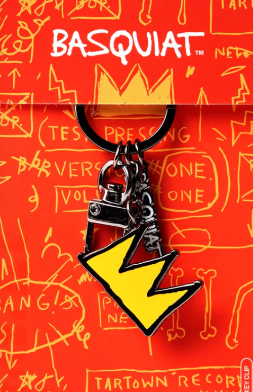 PINTRILL - JEAN-MICHEL BASQUIAT - Crown Keychain - Yellow