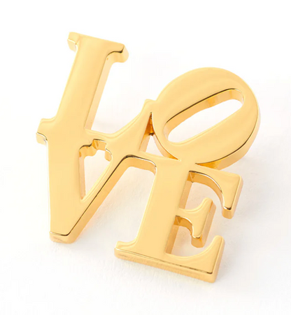 PINTRILL - ROBERT INDIANA - Love Pin - Gold