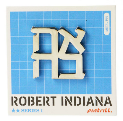 PINTRILL - ROBERT INDIANA - Ahava Pin- Silver