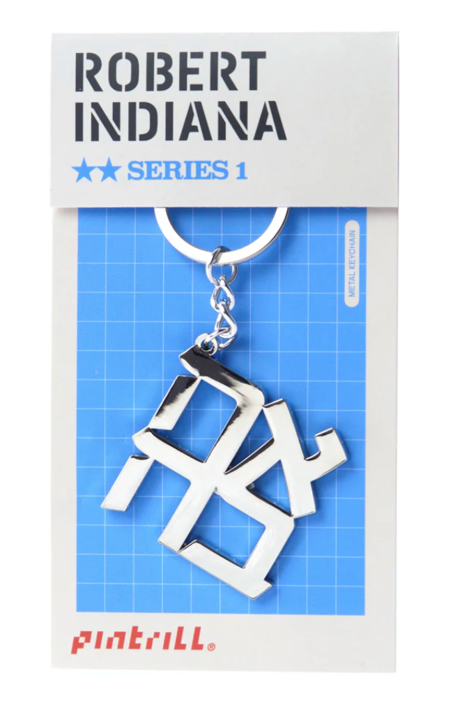 PINTRILL - ROBERT INDIANA - Ahava Keychain- Silver