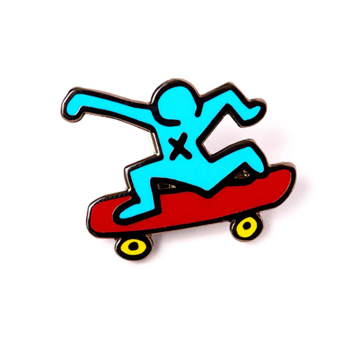 PINTRILL - KEITH HARING - Skateboarder Pin