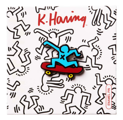 PINTRILL - KEITH HARING - Skateboarder Pin