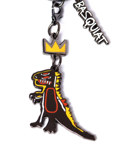 PINTRILL - JEAN-MICHEL BASQUIAT - Crowned T-Rex Keychain