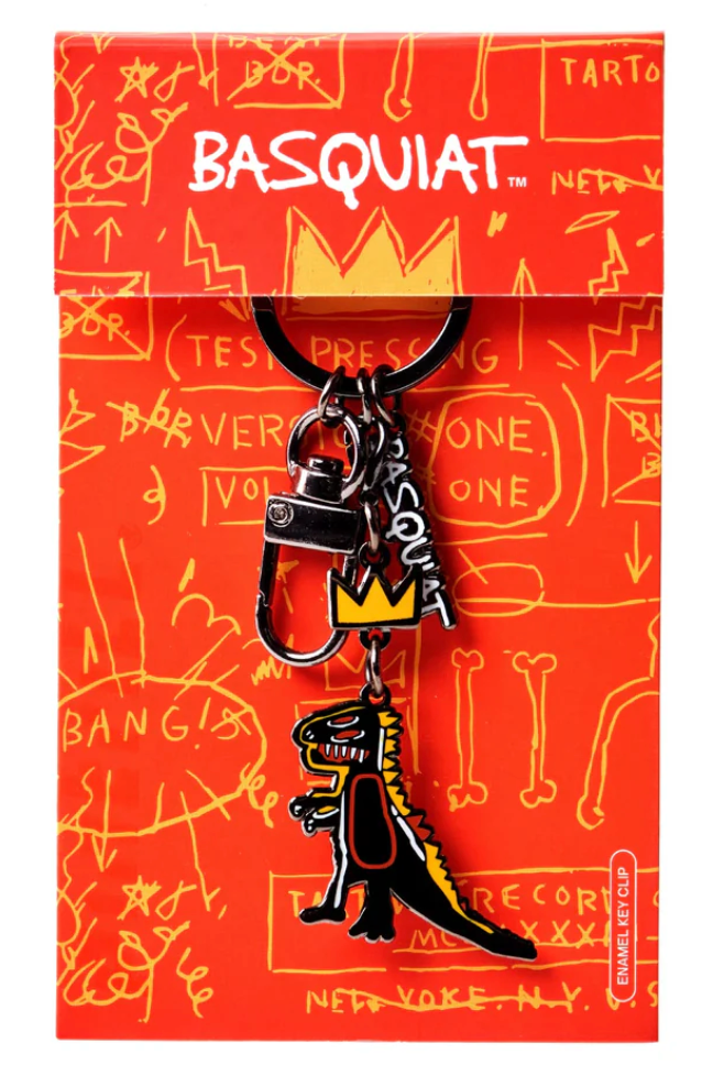 PINTRILL - JEAN-MICHEL BASQUIAT - Crowned T-Rex Keychain