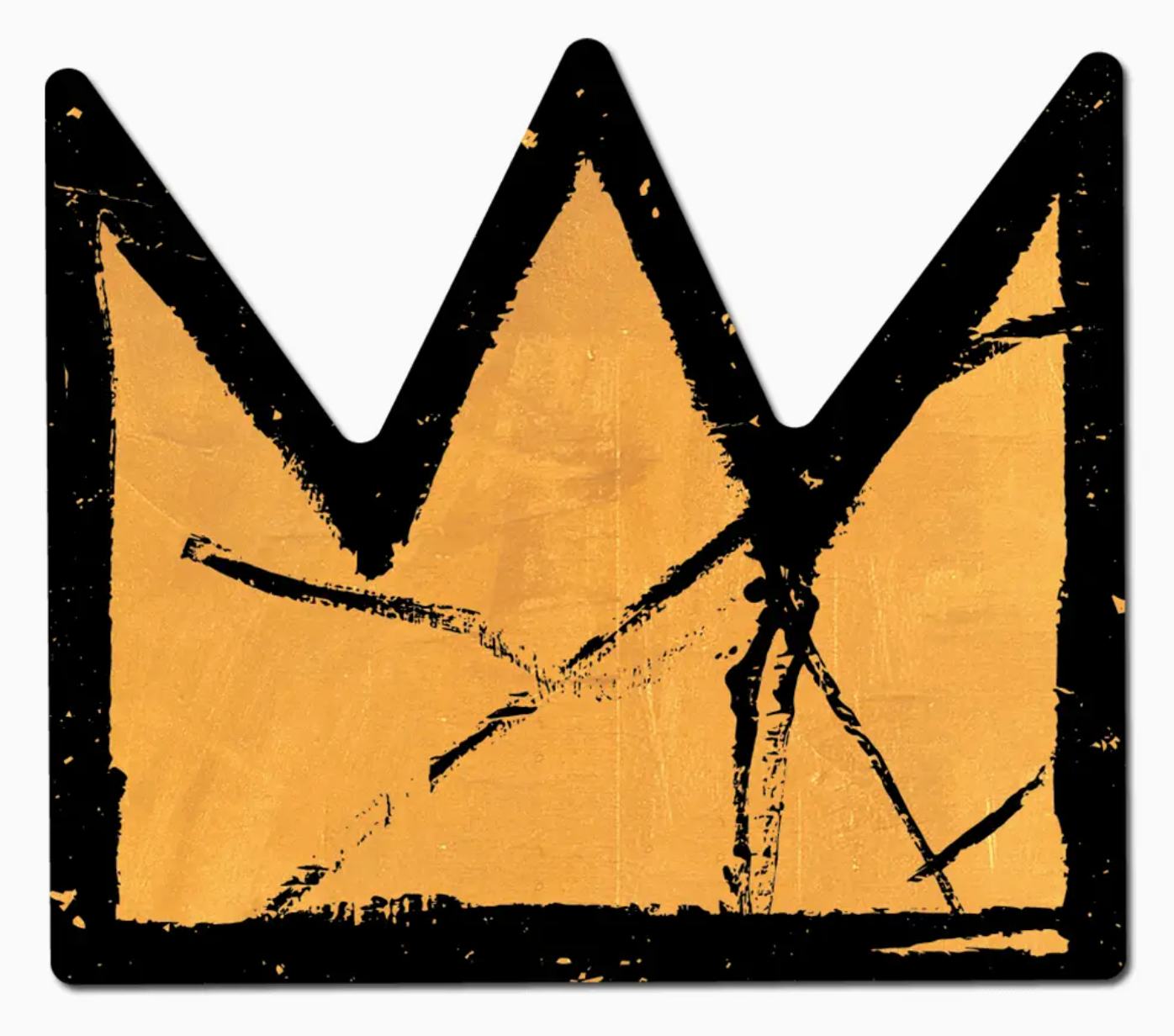 Gold Crown by Basquiat - Die-Cut Sticker