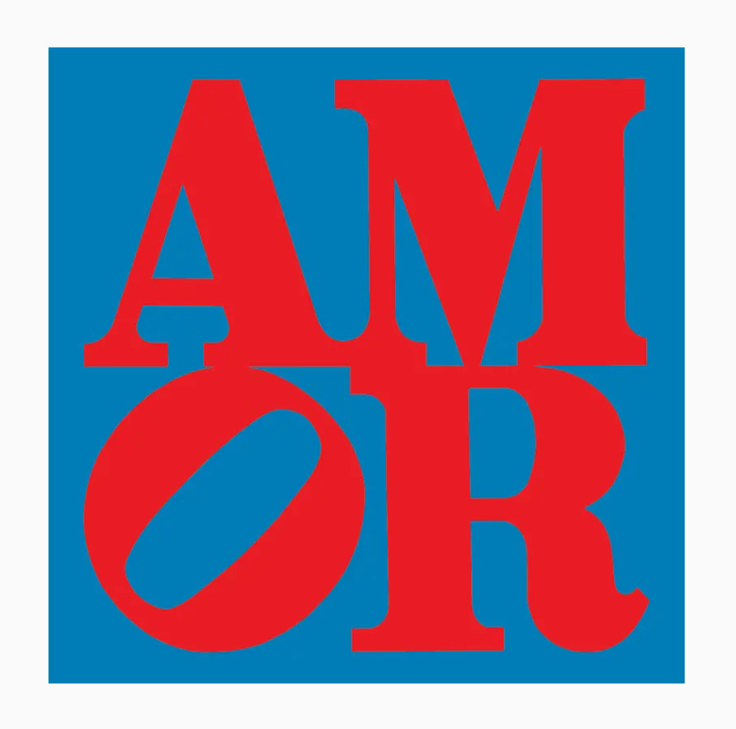 AMOR by Robert Indiana - Die-Cut Sticker